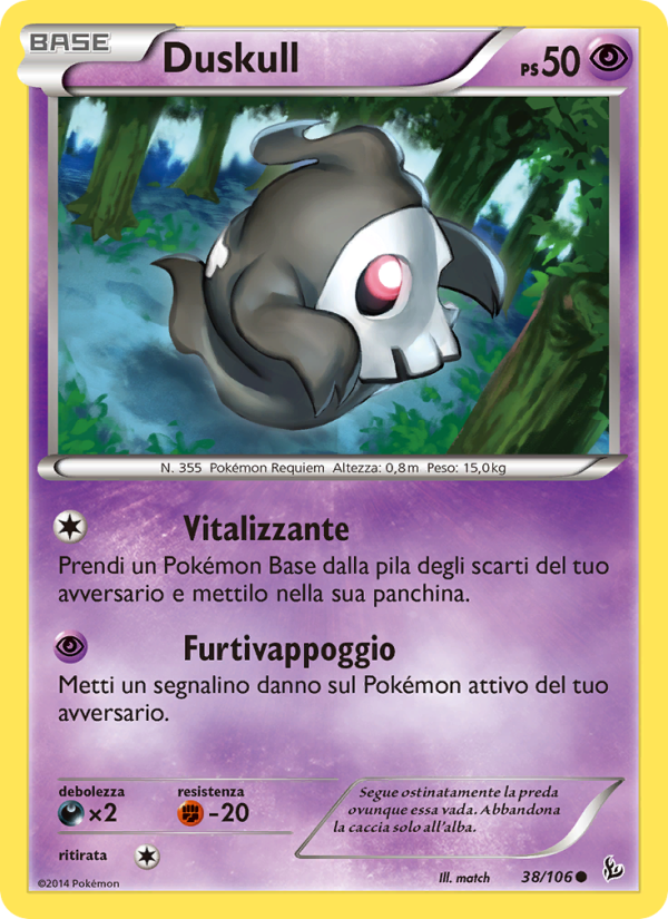 Duskull 038/110 — Fuoco Infernale (Italian Pokémon TCG card)