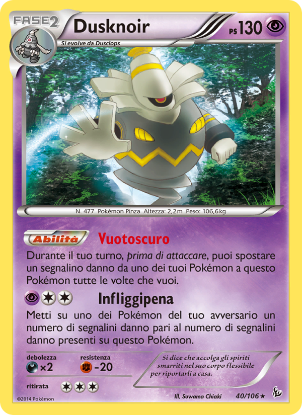 Dusknoir 040/110 — Fuoco Infernale (Italian Pokémon TCG card)