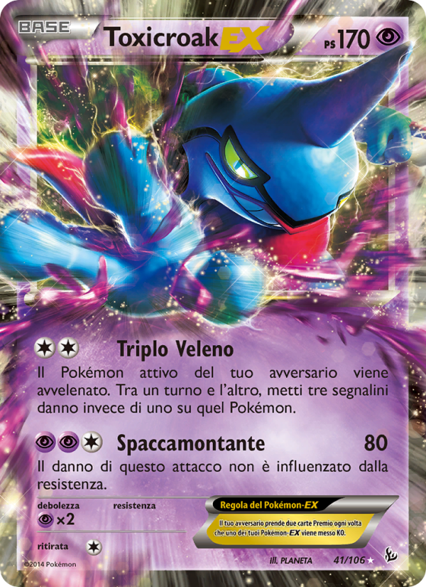 Toxicroak EX 041/110 — Fuoco Infernale (Italian Pokémon TCG card)