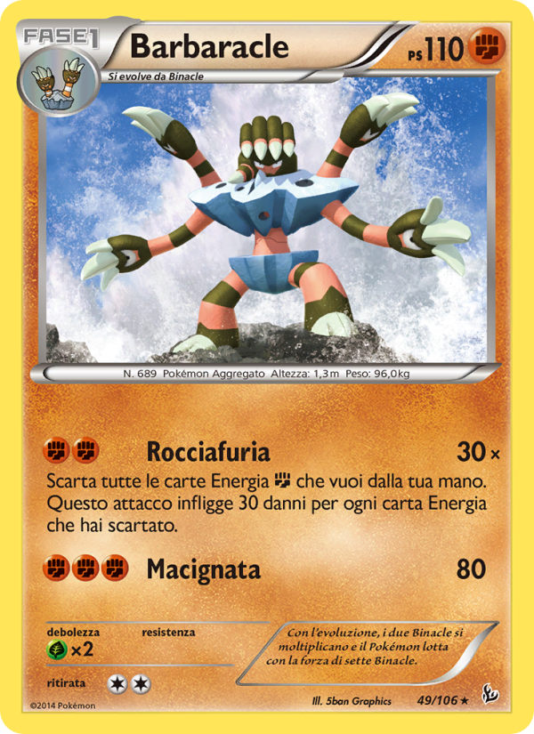 Barbaracle 049/110 — Fuoco Infernale (Italian Pokémon TCG card)