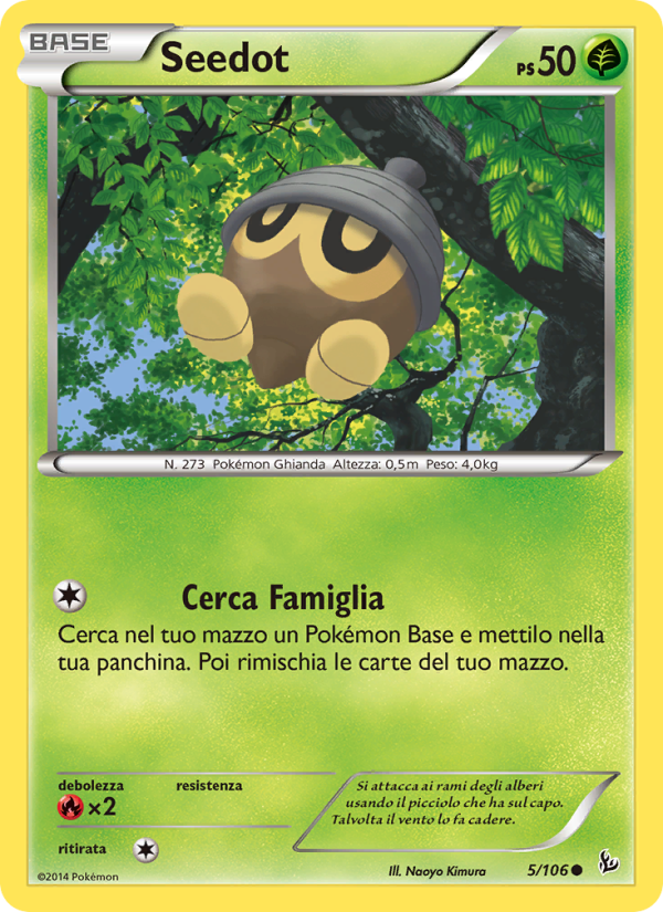 Seedot 005/110 — Fuoco Infernale (Italian Pokémon TCG card)