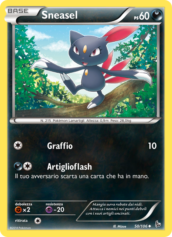 Sneasel 050/110 — Fuoco Infernale (Italian Pokémon TCG card)
