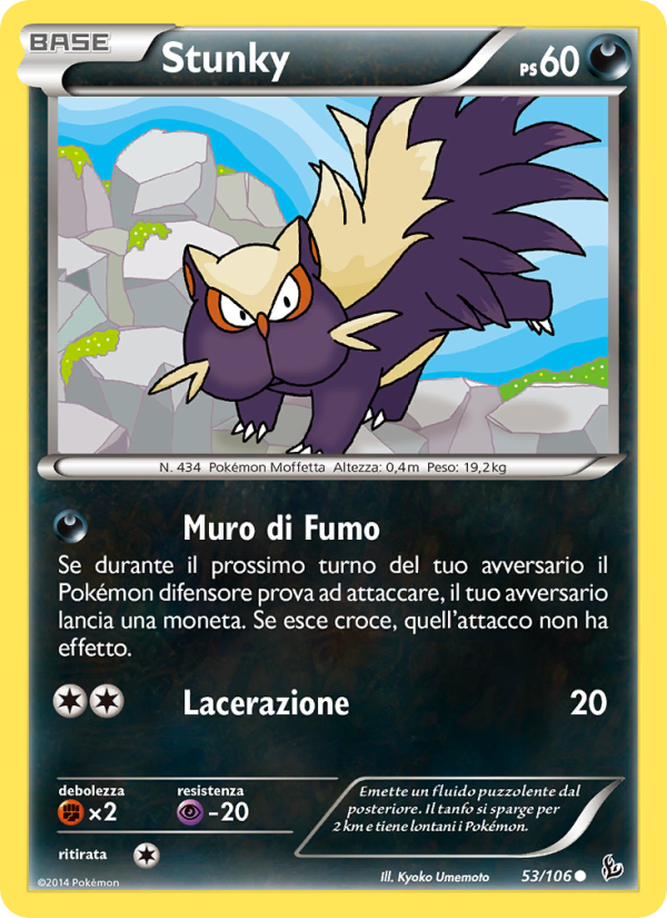 Stunky 053/110 — Fuoco Infernale (Italian Pokémon TCG card)