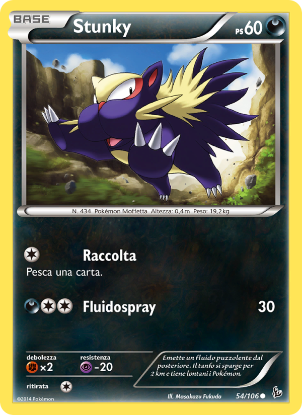 Stunky 054/110 — Fuoco Infernale (Italian Pokémon TCG card)