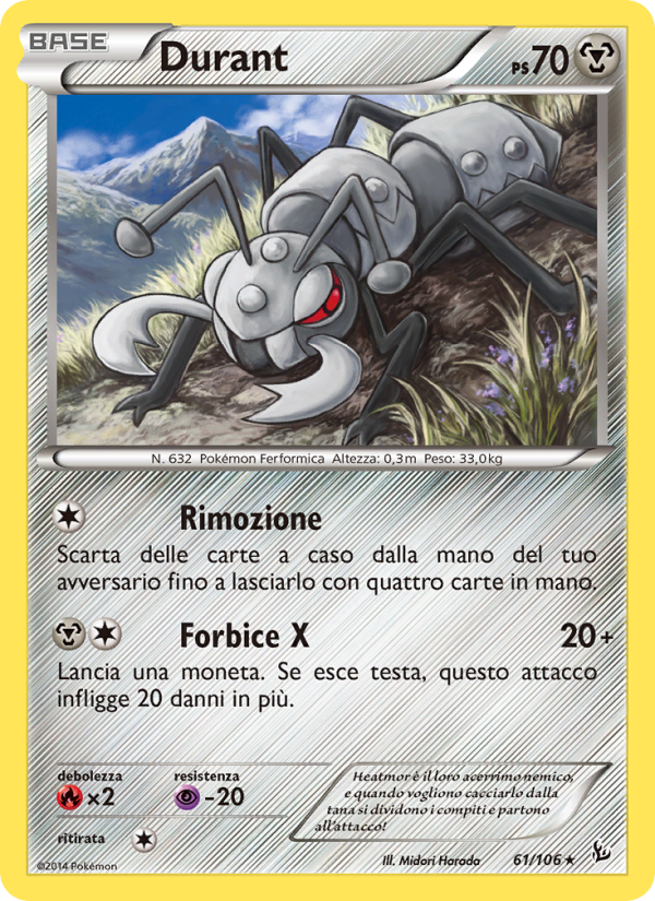 Durant 061/110 — Fuoco Infernale (Italian Pokémon TCG card)
