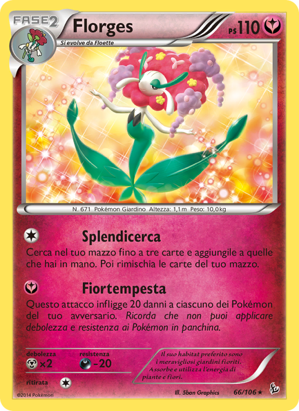 Florges 066/110 — Fuoco Infernale (Italian Pokémon TCG card)