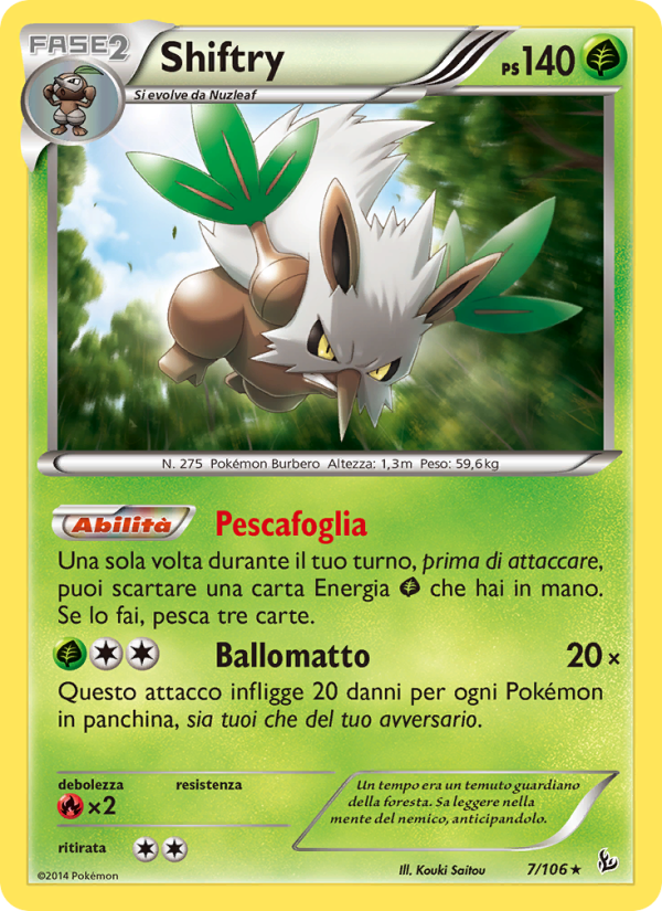 Shiftry 007/110 — Fuoco Infernale (Italian Pokémon TCG card)