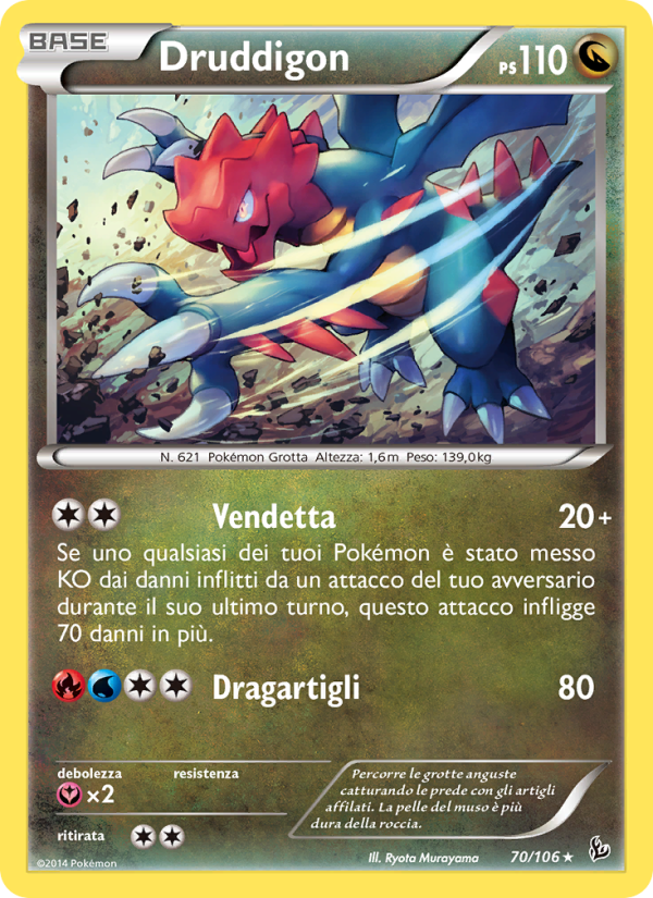 Druddigon 070/110 — Fuoco Infernale (Italian Pokémon TCG card)