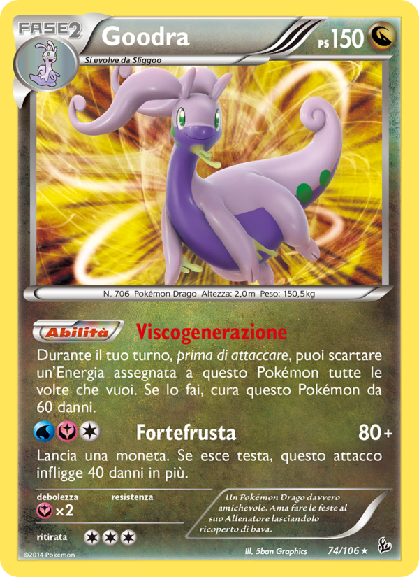 Goodra 074/110 — Fuoco Infernale (Italian Pokémon TCG card)