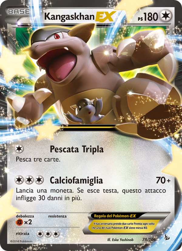 Kangaskhan EX 078/110 — Fuoco Infernale (Italian Pokémon TCG card)