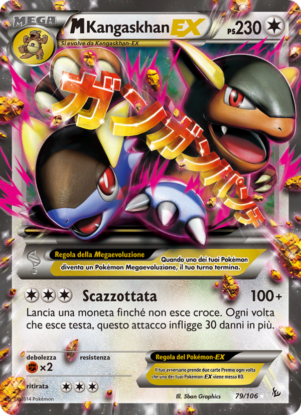 M Kangaskhan EX 079/110 — Fuoco Infernale (Italian Pokémon TCG card)