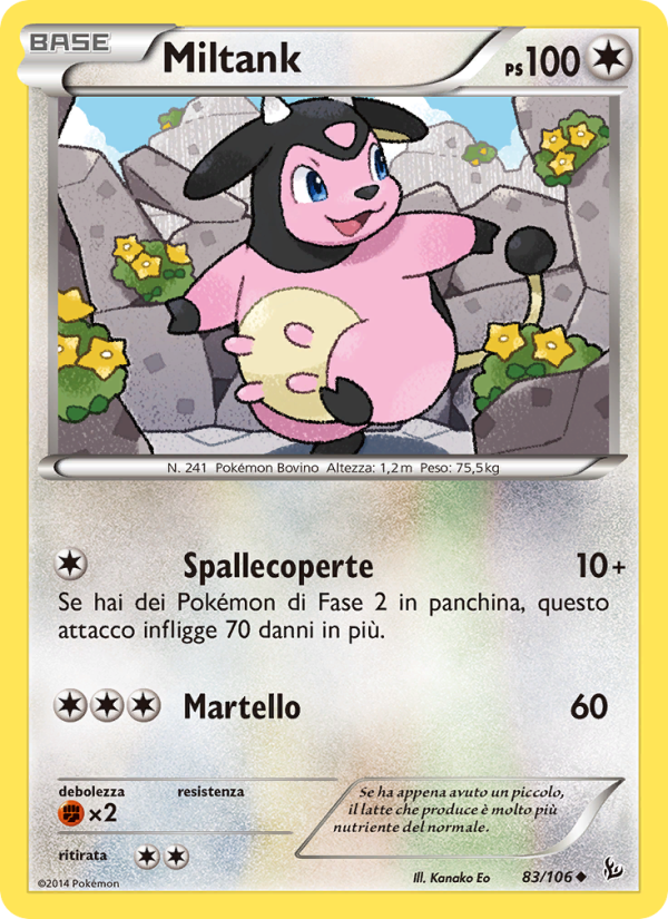 Miltank 083/110 — Fuoco Infernale (Italian Pokémon TCG card)