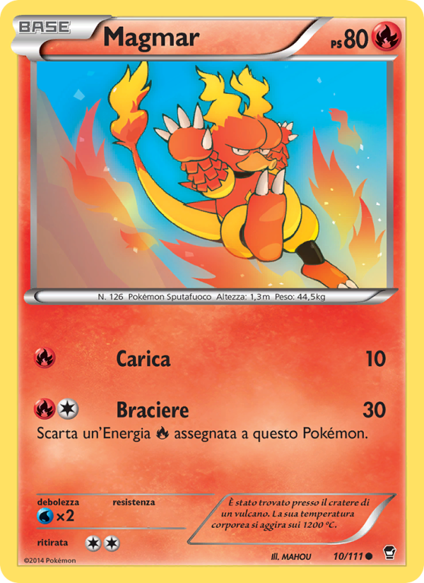 Magmar 010/114 — Colpi Furiosi (Italian Pokémon TCG card)