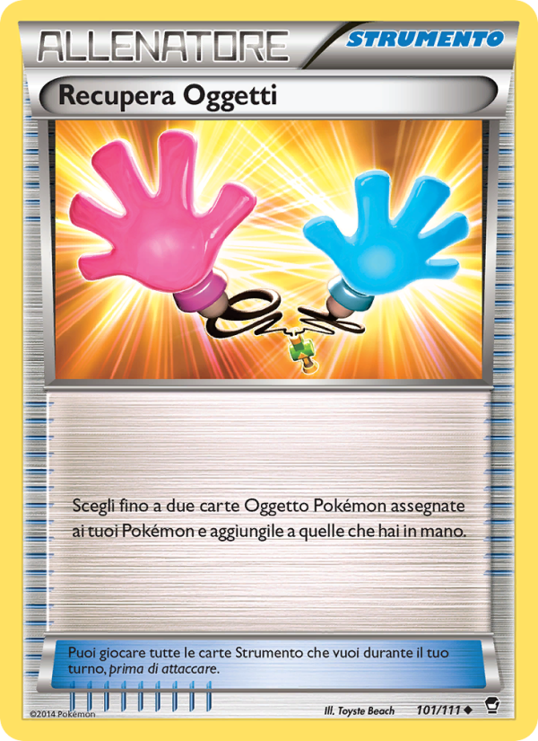 Recupera Oggetti 101/114 — Colpi Furiosi (Italian Pokémon TCG card)