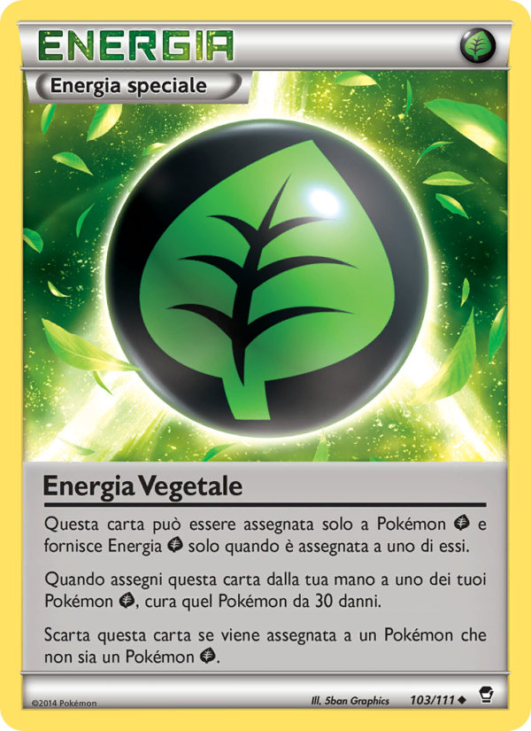 Energia Vegetale 103/114 — Colpi Furiosi (Italian Pokémon TCG card)