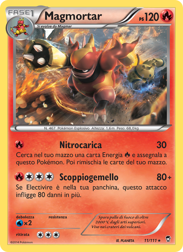 Magmortar 011/114 — Colpi Furiosi (Italian Pokémon TCG card)