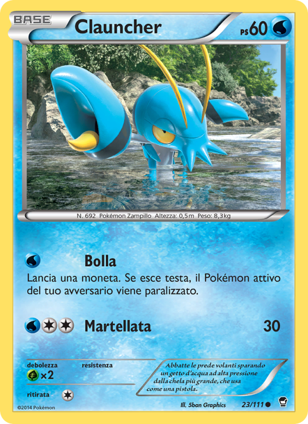 Clauncher 023/114 — Colpi Furiosi (Italian Pokémon TCG card)
