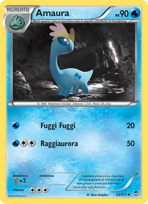 Amaura 025/114 — Colpi Furiosi (Italian Pokémon TCG card)