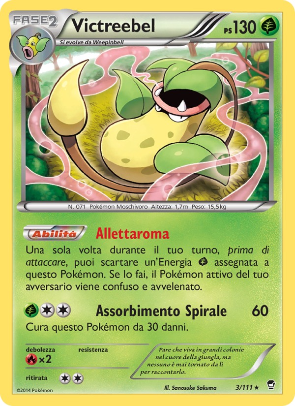 Victreebel 003/114 — Colpi Furiosi (Italian Pokémon TCG card)