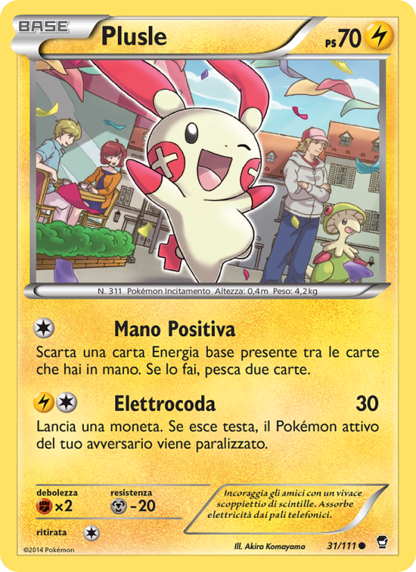 Plusle 031/114 — Colpi Furiosi (Italian Pokémon TCG card)
