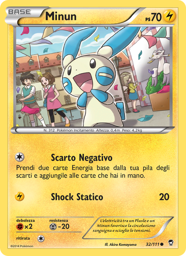Minun 032/114 — Colpi Furiosi (Italian Pokémon TCG card)