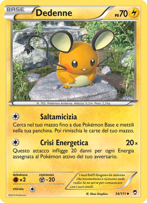 Dedenne 034/114 — Colpi Furiosi (Italian Pokémon TCG card)