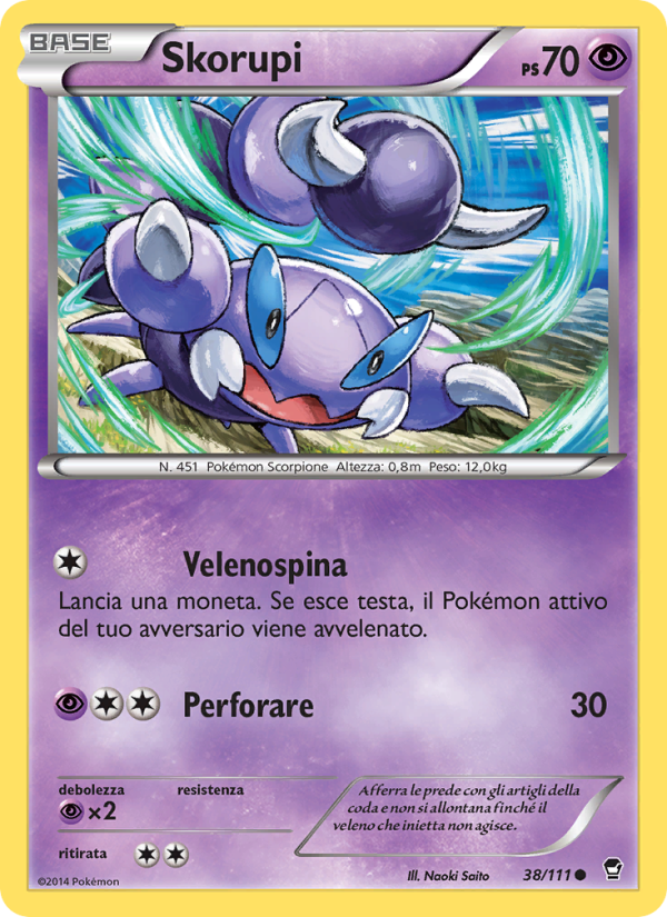 Skorupi 038/114 — Colpi Furiosi (Italian Pokémon TCG card)