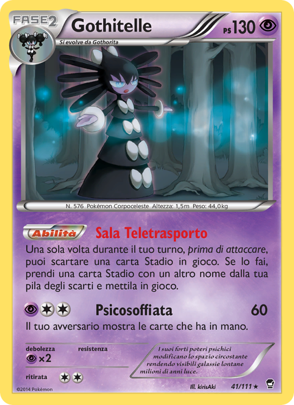 Gothitelle 041/114 — Colpi Furiosi (Italian Pokémon TCG card)