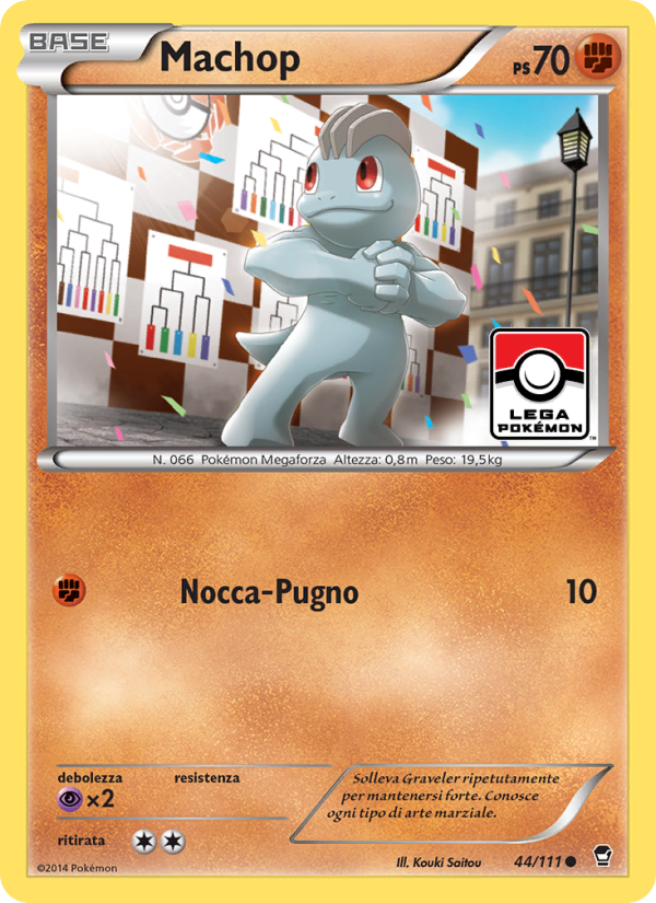 Machop 044/114 — Colpi Furiosi (Italian Pokémon TCG card)