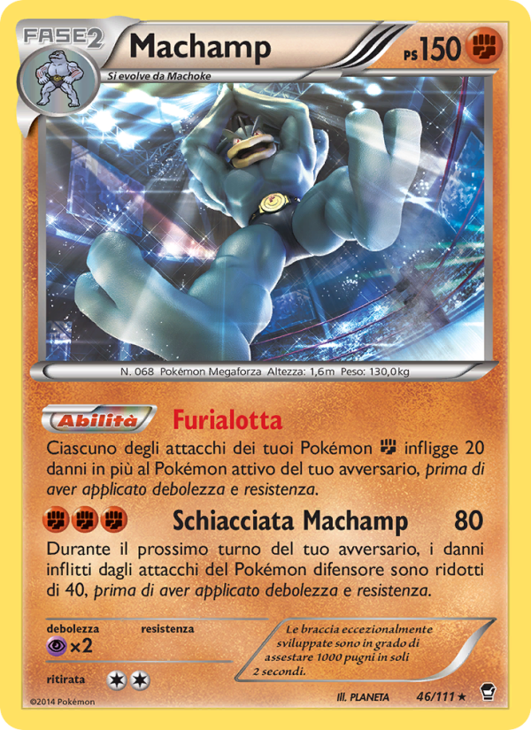 Machamp 046/114 — Colpi Furiosi (Italian Pokémon TCG card)