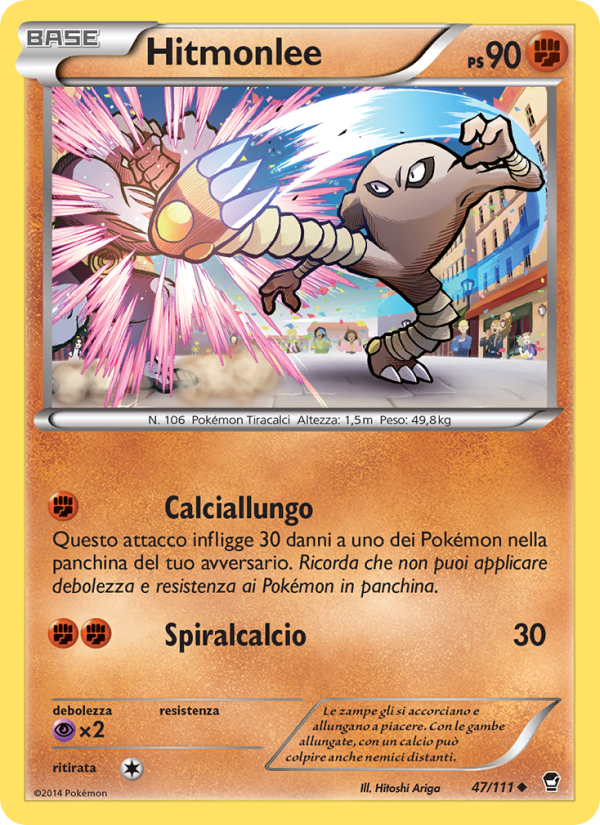 Hitmonlee 047/114 — Colpi Furiosi (Italian Pokémon TCG card)