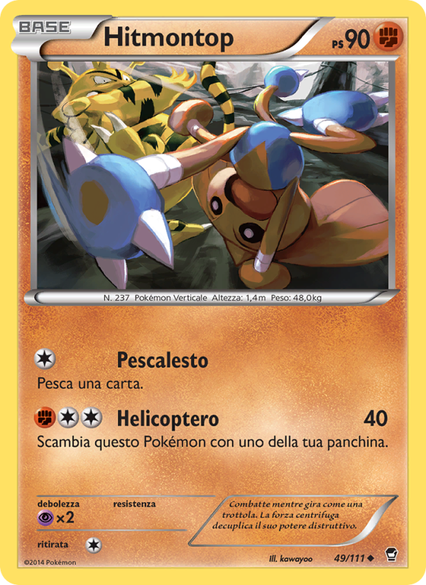 Hitmontop 049/114 — Colpi Furiosi (Italian Pokémon TCG card)