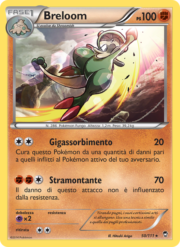 Breloom 050/114 — Colpi Furiosi (Italian Pokémon TCG card)