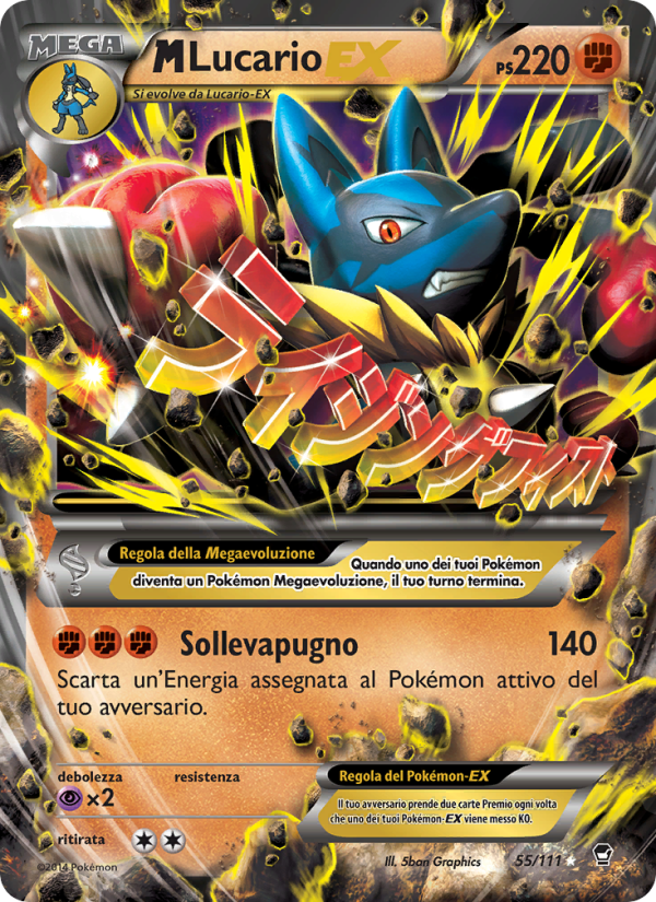 M Lucario EX 055/114 — Colpi Furiosi (Italian Pokémon TCG card)