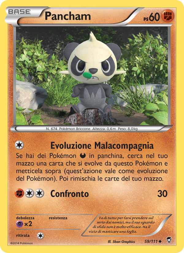 Pancham 059/114 — Colpi Furiosi (Italian Pokémon TCG card)