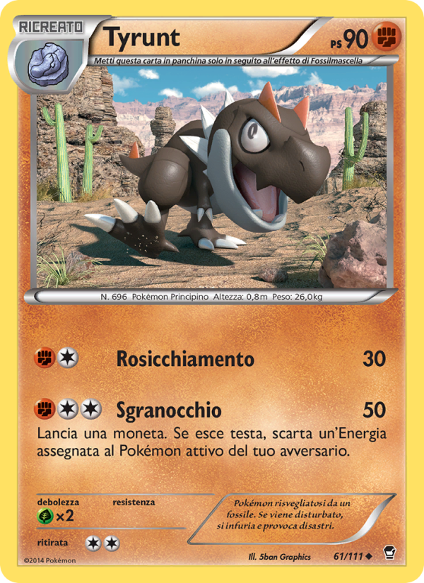 Tyrunt 061/114 — Colpi Furiosi (Italian Pokémon TCG card)