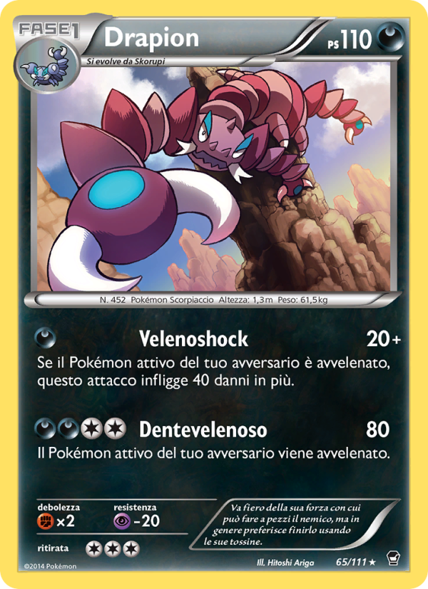 Drapion 065/114 — Colpi Furiosi (Italian Pokémon TCG card)