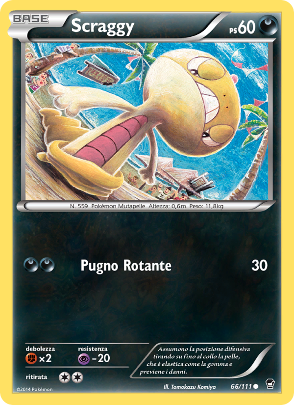 Scraggy 066/114 — Colpi Furiosi (Italian Pokémon TCG card)