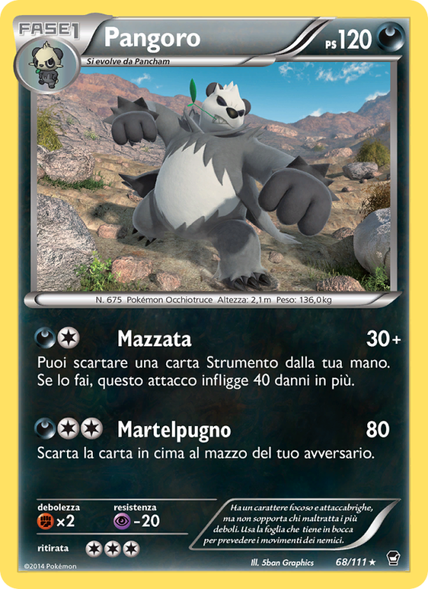 Pangoro 068/114 — Colpi Furiosi (Italian Pokémon TCG card)