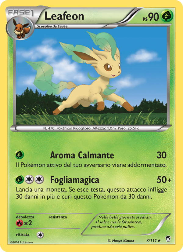Leafeon 007/114 — Colpi Furiosi (Italian Pokémon TCG card)