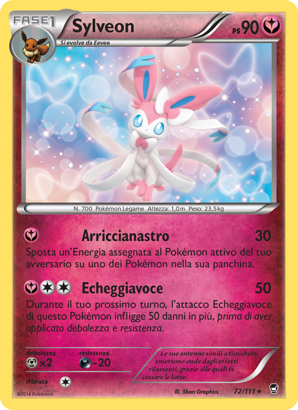 Sylveon 072/114 — Colpi Furiosi (Italian Pokémon TCG card)