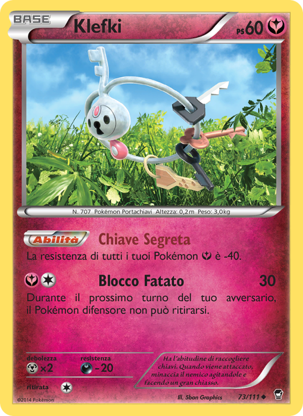 Klefki 073/114 — Colpi Furiosi (Italian Pokémon TCG card)