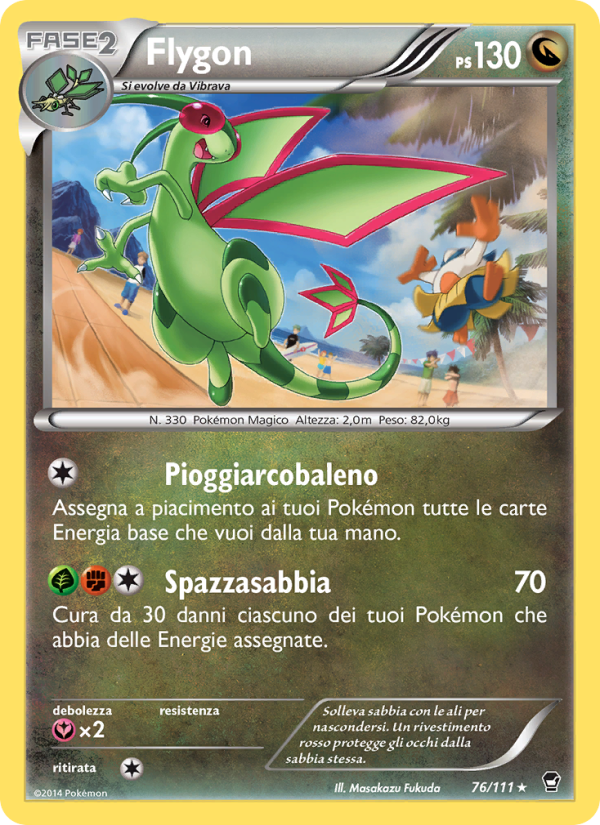 Flygon 076/114 — Colpi Furiosi (Italian Pokémon TCG card)