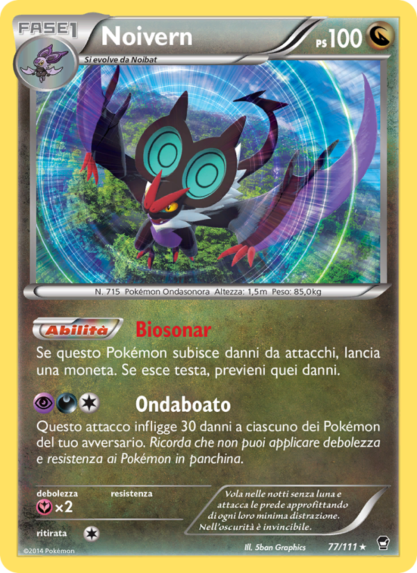 Noivern 077/114 — Colpi Furiosi (Italian Pokémon TCG card)