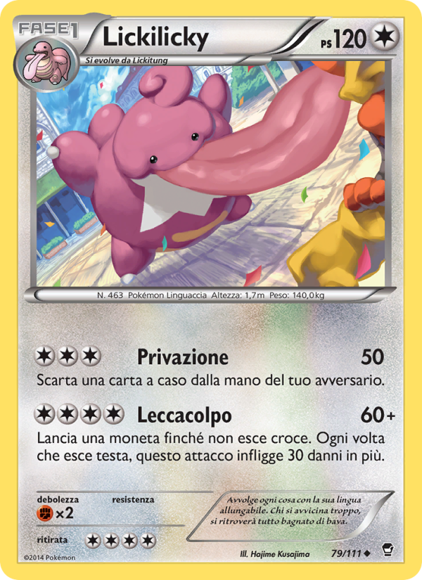 Lickilicky 079/114 — Colpi Furiosi (Italian Pokémon TCG card)