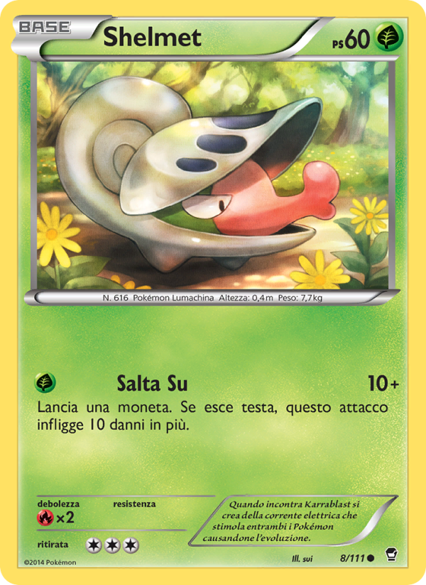 Shelmet 008/114 — Colpi Furiosi (Italian Pokémon TCG card)