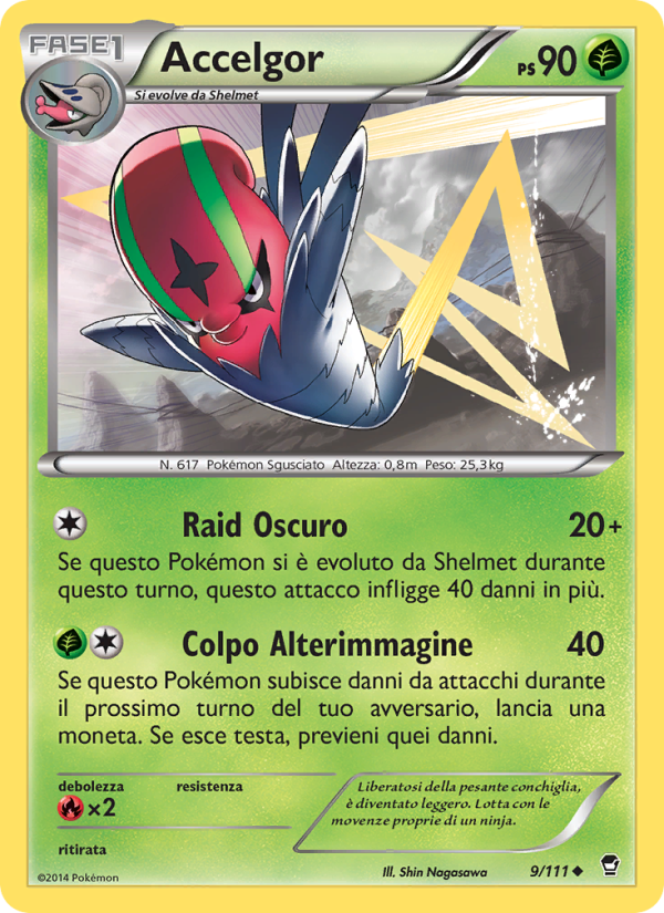 Accelgor 009/114 — Colpi Furiosi (Italian Pokémon TCG card)