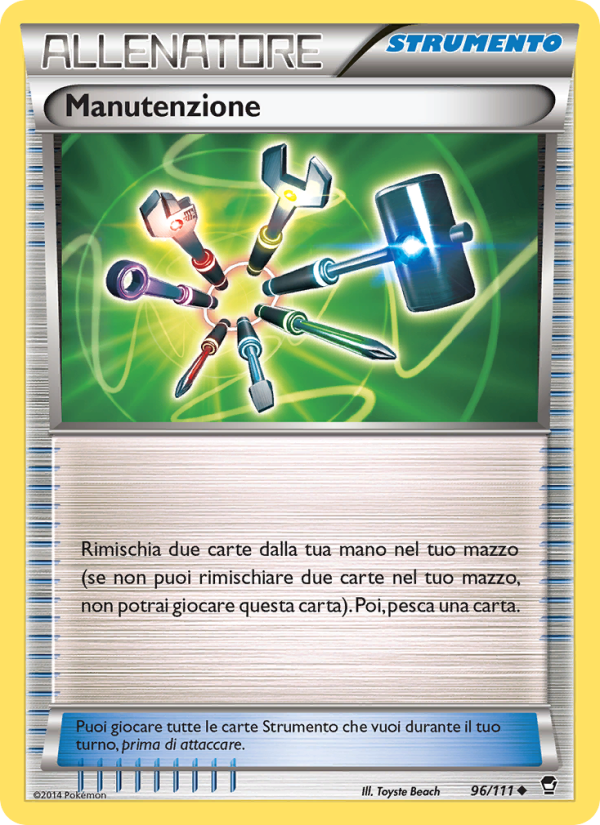 Manutenzione 096/114 — Colpi Furiosi (Italian Pokémon TCG card)