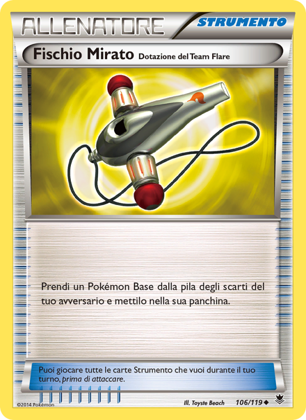 Fischio Mirato [Dotazione del Team Flare] 106/124 — Forze Spettrali (Italian Pokémon TCG card)