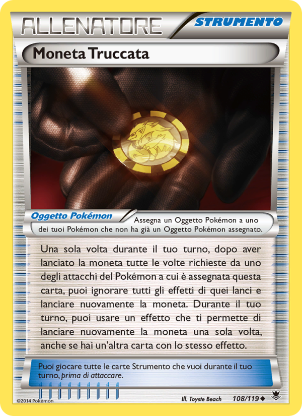 Moneta Truccata 108/124 — Forze Spettrali (Italian Pokémon TCG card)